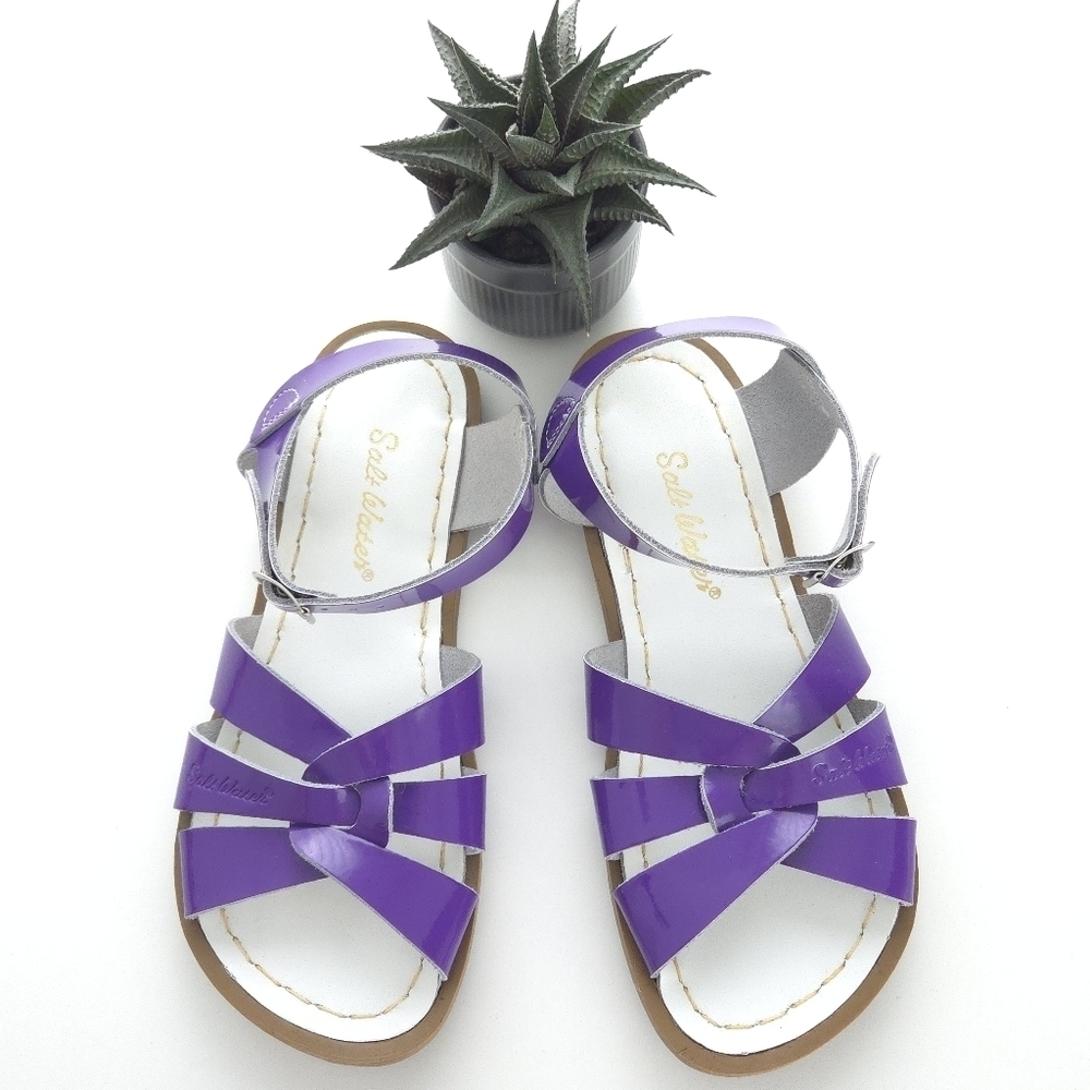 Salt Water Kids Purple Original Sandals size 2